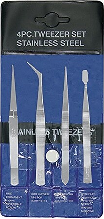 4pc Tweezer Set Pouch