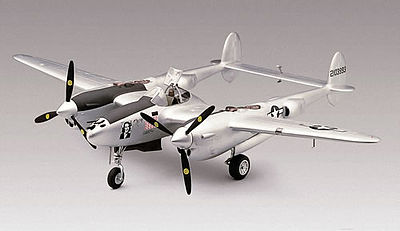 model airplane,plastic airplane model,P-38J Lightning -- Plastic Model Airplane Kit -- 1/48 Scale -- #855479