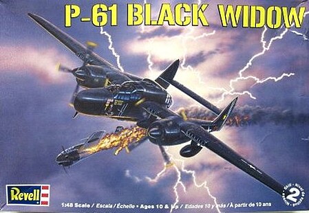 plastic airplane model,model planes,P-61 Black Widow -- Plastic Model Airplane Kit -- 1/48 Scale -- #857546