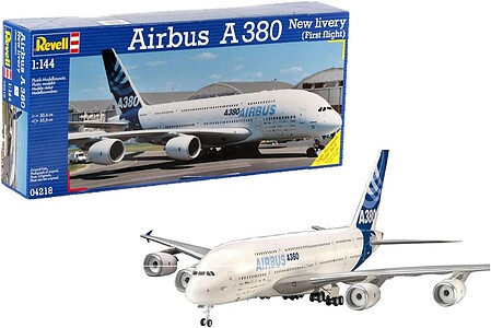airplane model kits,Airbus A380 First Flight Aircraft -- Plastic Model Airplane Kit -- 1/144 Scale -- #04218