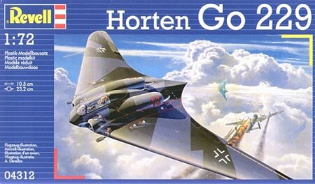 airplane model kits,Horten Go229 Flying Wing Aircraft -- Plastic Model Airplane Kit -- 1/72 Scale -- #04312