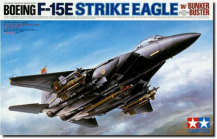 model planes,plastic airplane model,USAF F-15E Strike Eagle w/Bunker Buster Jet -- Plastic Model Airplane Kit -- 1/32 Scale -- #60312