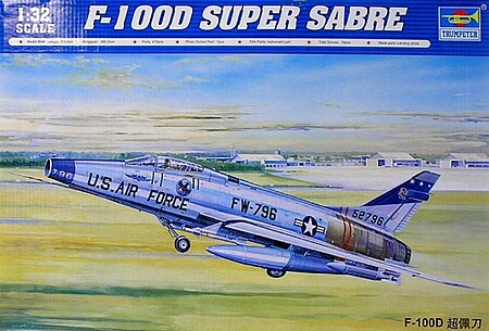 model planes,plastic airplane model,F100D Super Sabre Attack Fighter -- Plastic Model Airplane -- 1/32 Scale -- #02232